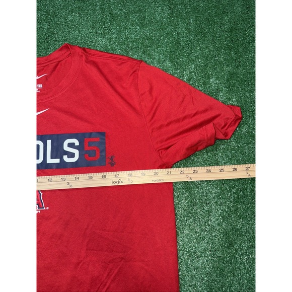 Pujols 5 Nike Dry-Fit LA Angels Red Tee Genuine Merchandise MLB Men's Size Large - Picture 3 of 5